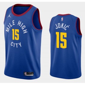 Maillot Basket Homme Denver Nuggets Nikola Jokic 15 2020-21 Jordan Brand Statement Edition Swingman